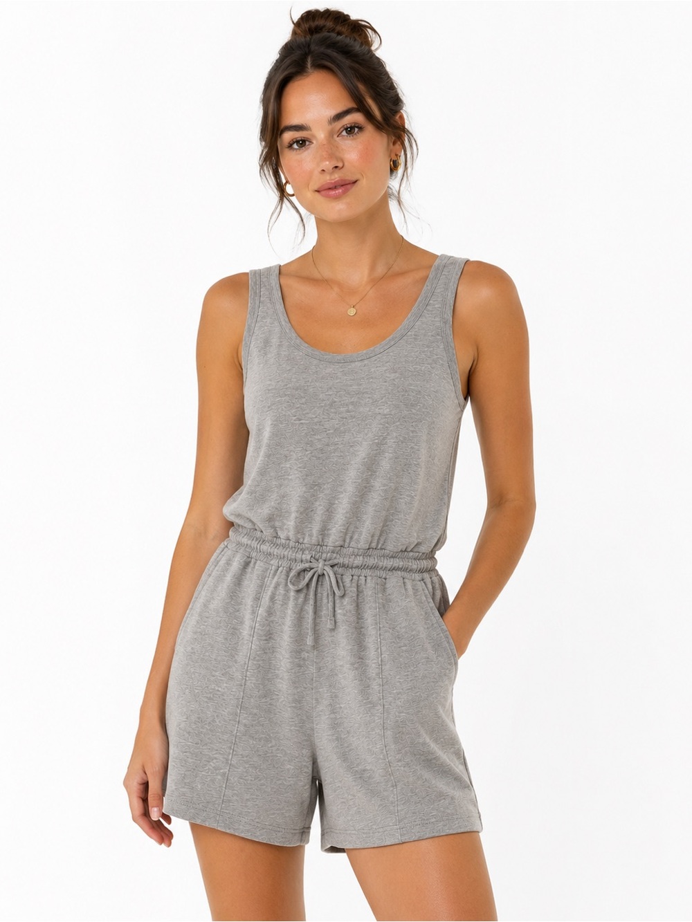 Sweaty Betty After Class RomperOrganic Cotton Sleeveless Drawstring Size M NWT